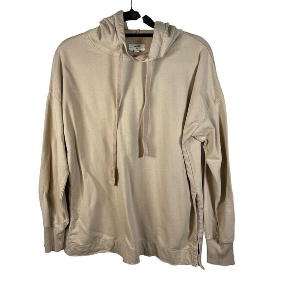 Aerie Oversized Hoodie Sweatshirt Tan Wide Drawstring Relaxed Fit Comfy Size S - Picture 1 of 8